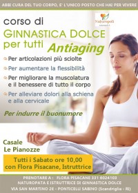 CORSO DI GINNASTICA DOLCE PER TUTTI - ANTIAGING